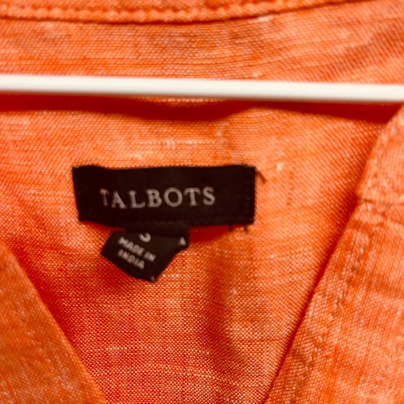 Talbots women tunic 100% linen size Small long sleeves - Picture 8 of 8